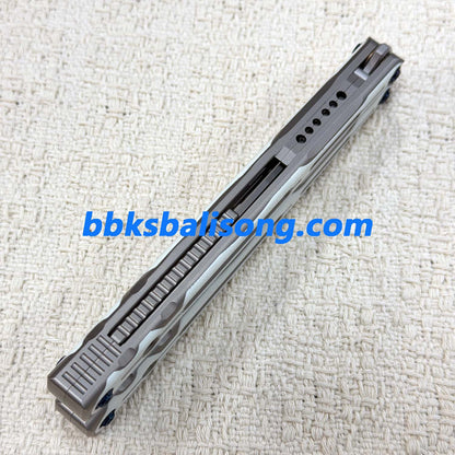 Asgard×Log Lyra Balisong Titanium Sandwich Handle
