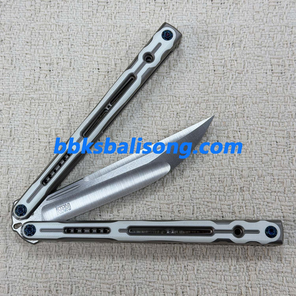 Asgard×Log Lyra Balisong Titanium Sandwich Handle