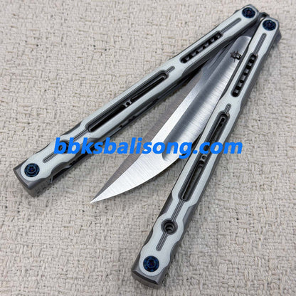 Asgard×Log Lyra Balisong Titanium Sandwich Handle
