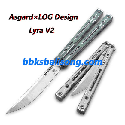 Asgard×Log Lyra V2 Balisong G10+Aluminum Sandwich Handle