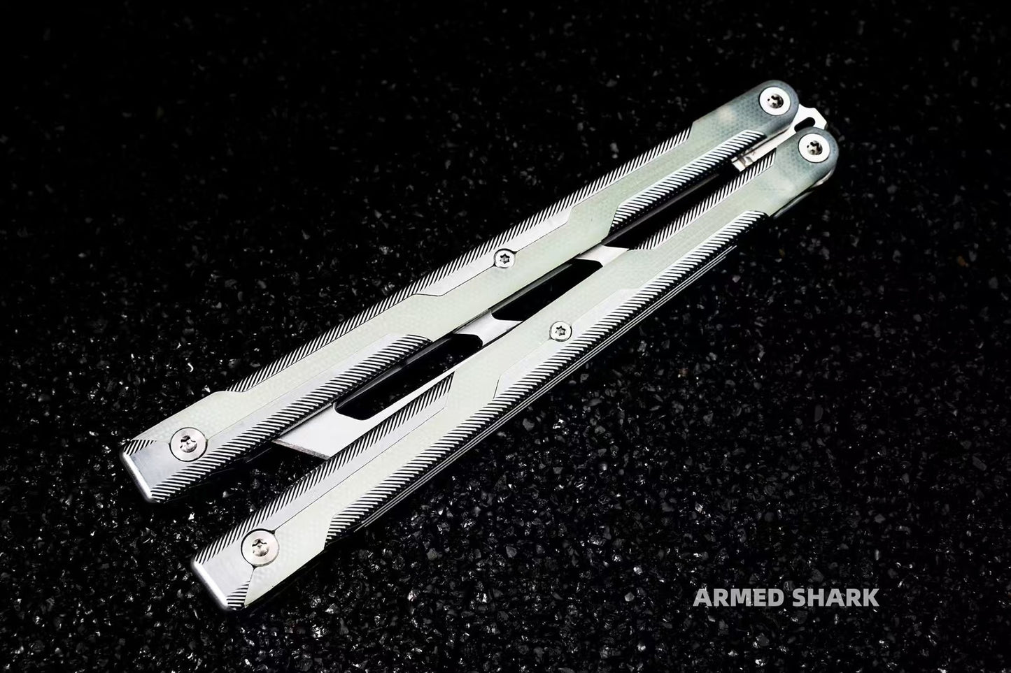 ARMED SHARK Ajax Balisong Trainer 7075 Aluminum +G10 Handle