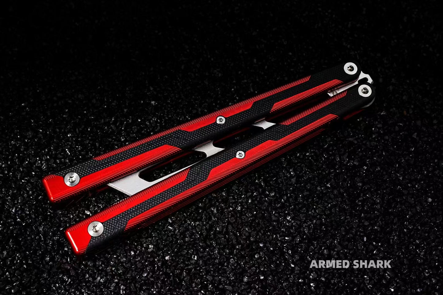 ARMED SHARK Ajax Balisong Trainer 7075 Aluminum +G10 Handle