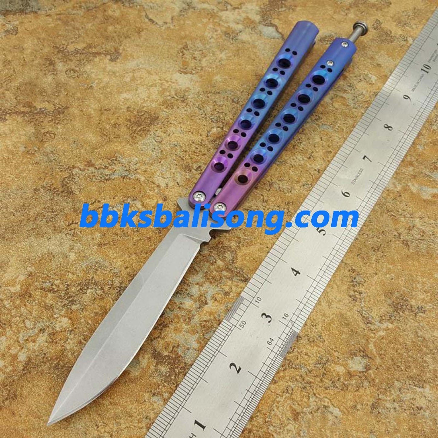 Theone Benchmade BM42 Balisong Clone Titanium Handle