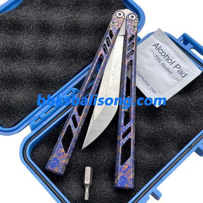 BaliX Ti BB (Titanium Barebones) Balisong Clone Titanium Handle Bushing System