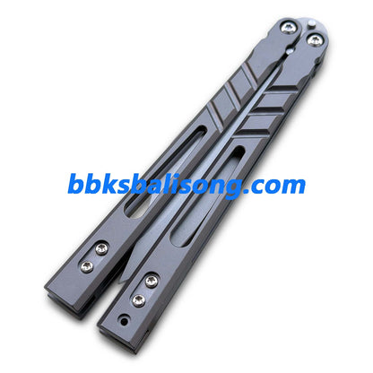 Baliplus Alpha Beast 3.0 Balisong Clone Sandwich Titanium Handle Bushings System