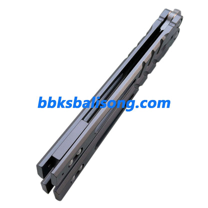Baliplus Alpha Beast 3.0 Balisong Clone Sandwich Titanium Handle Bushings System