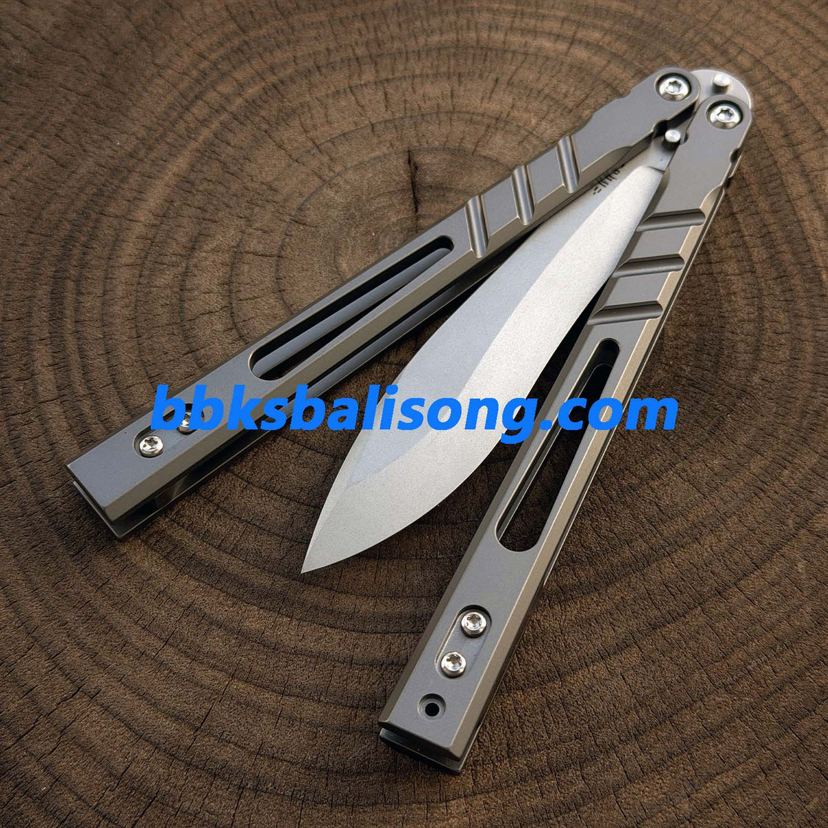 Baliplus Alpha Beast 3.0 Balisong Clone Sandwich Titanium Handle Bushings System