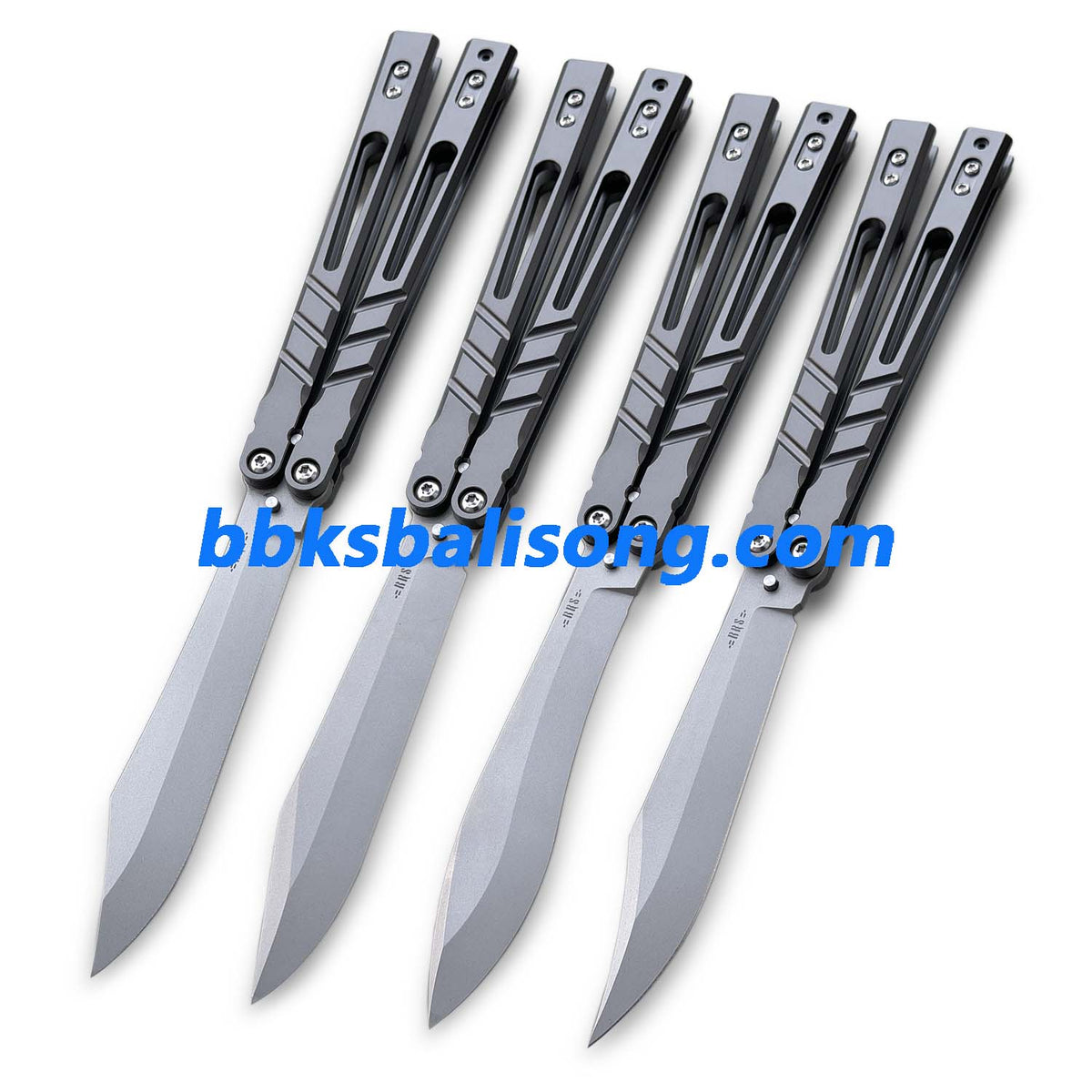 Baliplus Alpha Beast 3.0 Balisong Clone Sandwich Titanium Handle Bushings System
