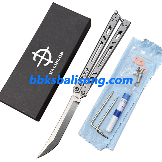 Baliplus Barebones Balisong Clone Live Blade Stainless Steel Handle