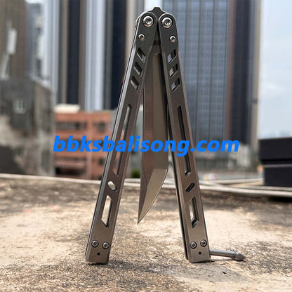 Baliplus Barebones Balisong Clone Live Blade Stainless Steel Handle