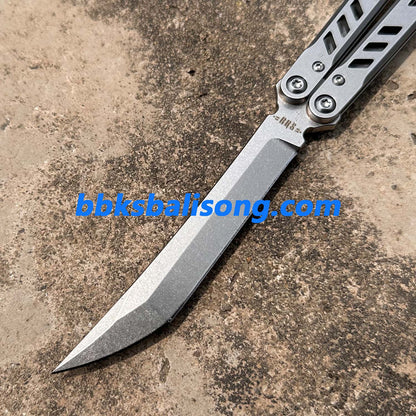 Baliplus Barebones Balisong Clone Live Blade Stainless Steel Handle