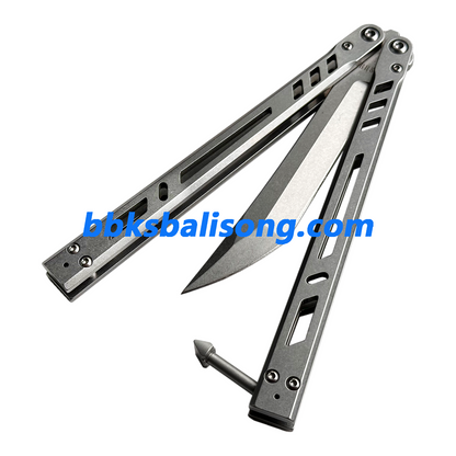 Baliplus Barebones Balisong Clone Live Blade Stainless Steel Handle