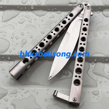 Baliplus Benchmade 42(BM42) 7 Holes Balisong Clone Titanium Handle