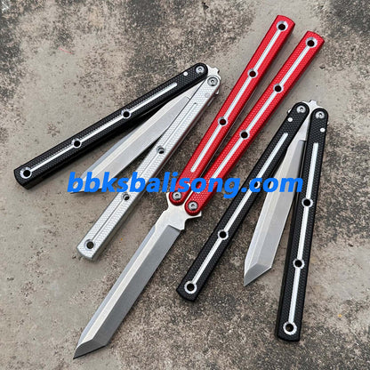 Baliplus Kraken Live Blade Balisong Clone（6061/7075 Sandblasted handle）