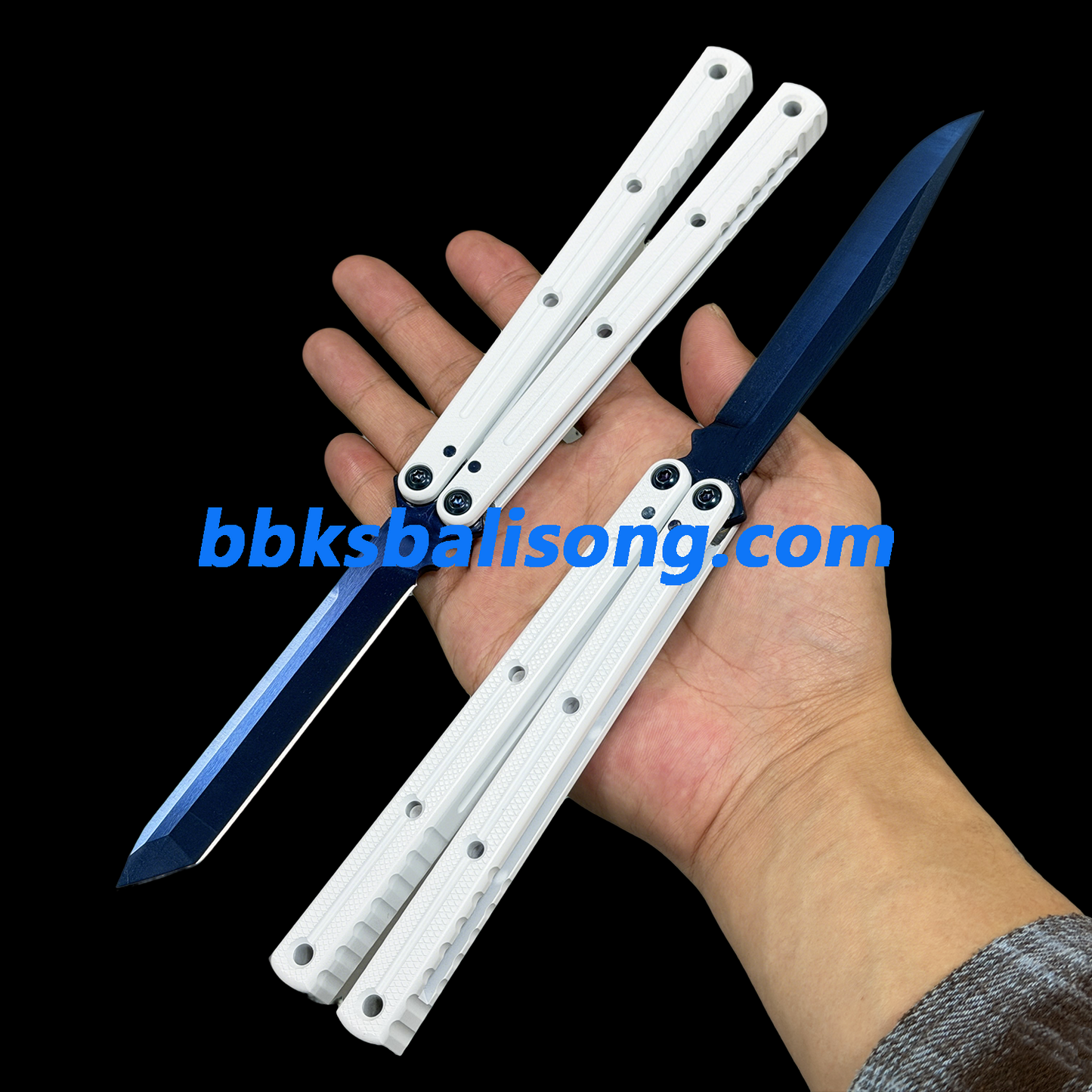 Baliplus Kraken V3 Balisong Clone Ceramic Coating Handle Sapphire Blade
