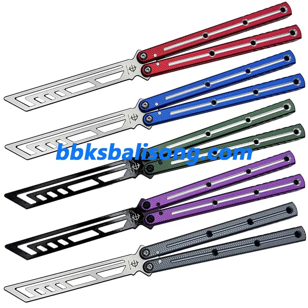 Baliplus Krake Raken (Kraken) V3 Balisong Trainer Clone 6061 Aluminum Channel Handle BBKSbalisong