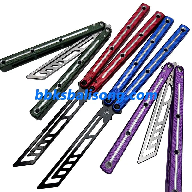 Baliplus Krake Raken (Kraken) V3 Balisong Trainer Clone 6061 Aluminum Channel Handle BBKSbalisong