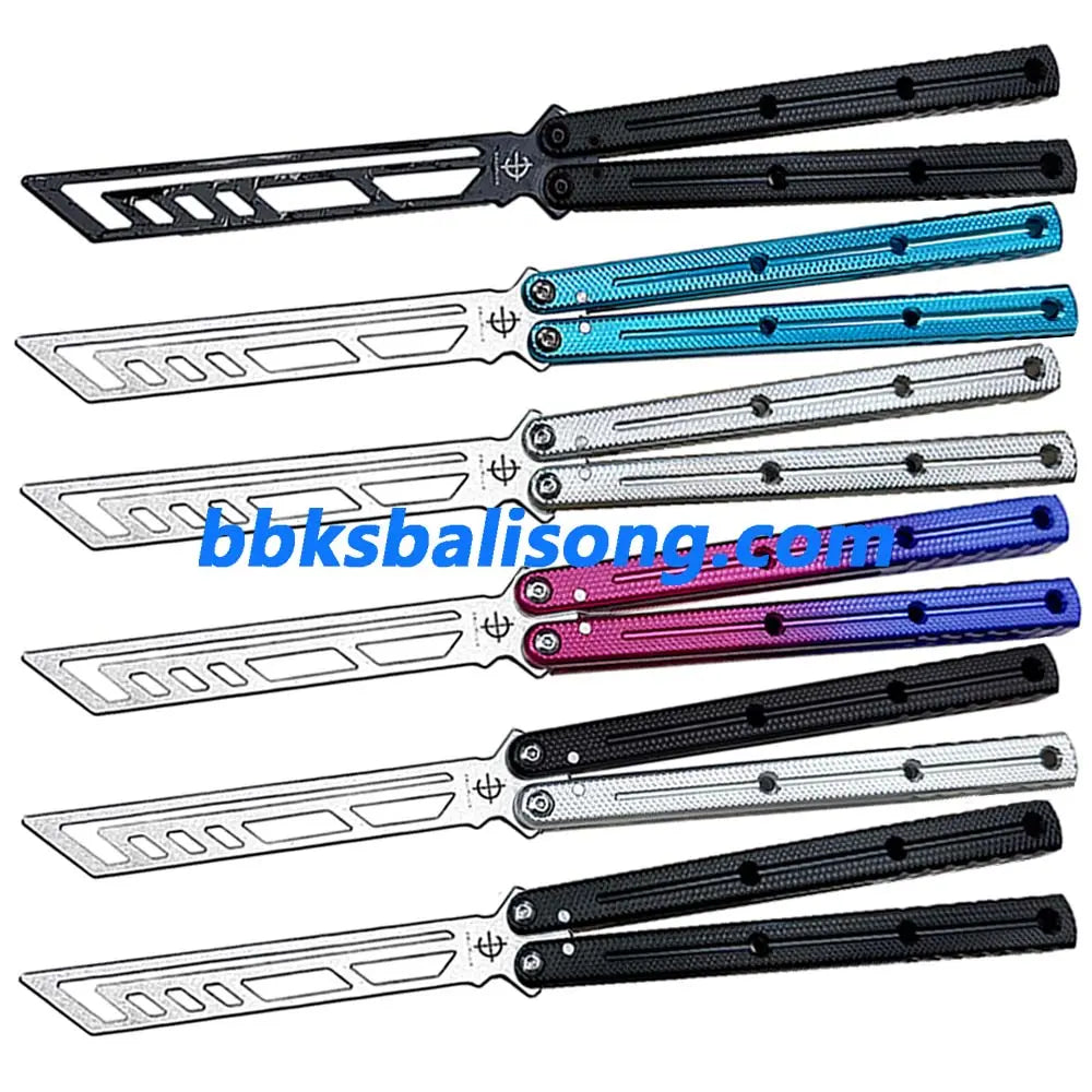 Baliplus Speed Channel Krake Raken (Kraken) V3 Balisong Trainer Clone Glossy Handle BBKSbalisong