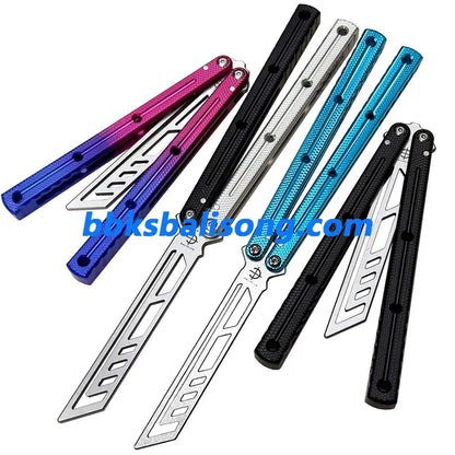 Baliplus Speed Channel Krake Raken (Kraken) V3 Balisong Trainer Clone Glossy Handle BBKSbalisong