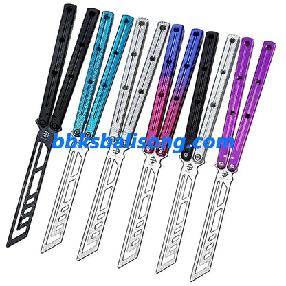 Baliplus Speed Channel Krake Raken (Kraken) V3 Balisong Trainer Clone Glossy Handle BBKSbalisong