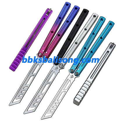 Baliplus Speed Channel Krake Raken (Kraken) V3 Balisong Trainer Clone Glossy Handle BBKSbalisong