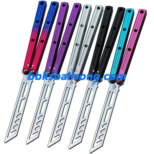 Baliplus Speed Channel Krake Raken (Kraken) V3 Balisong Trainer Clone Glossy Handle BBKSbalisong