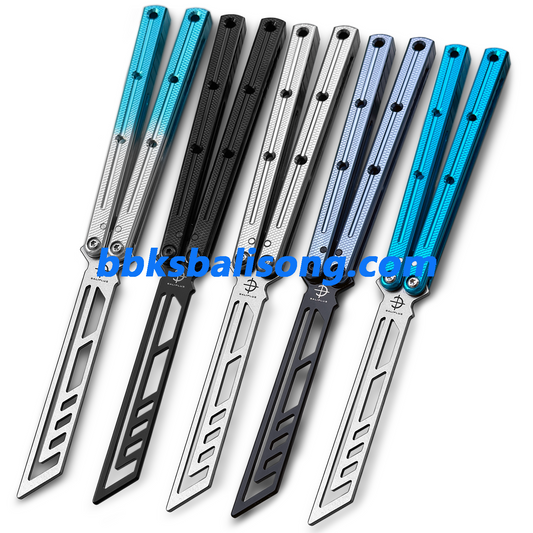 Baliplus Speed Channel Krake Raken (Kraken) V3 Balisong Trainer Clone Glossy Handle