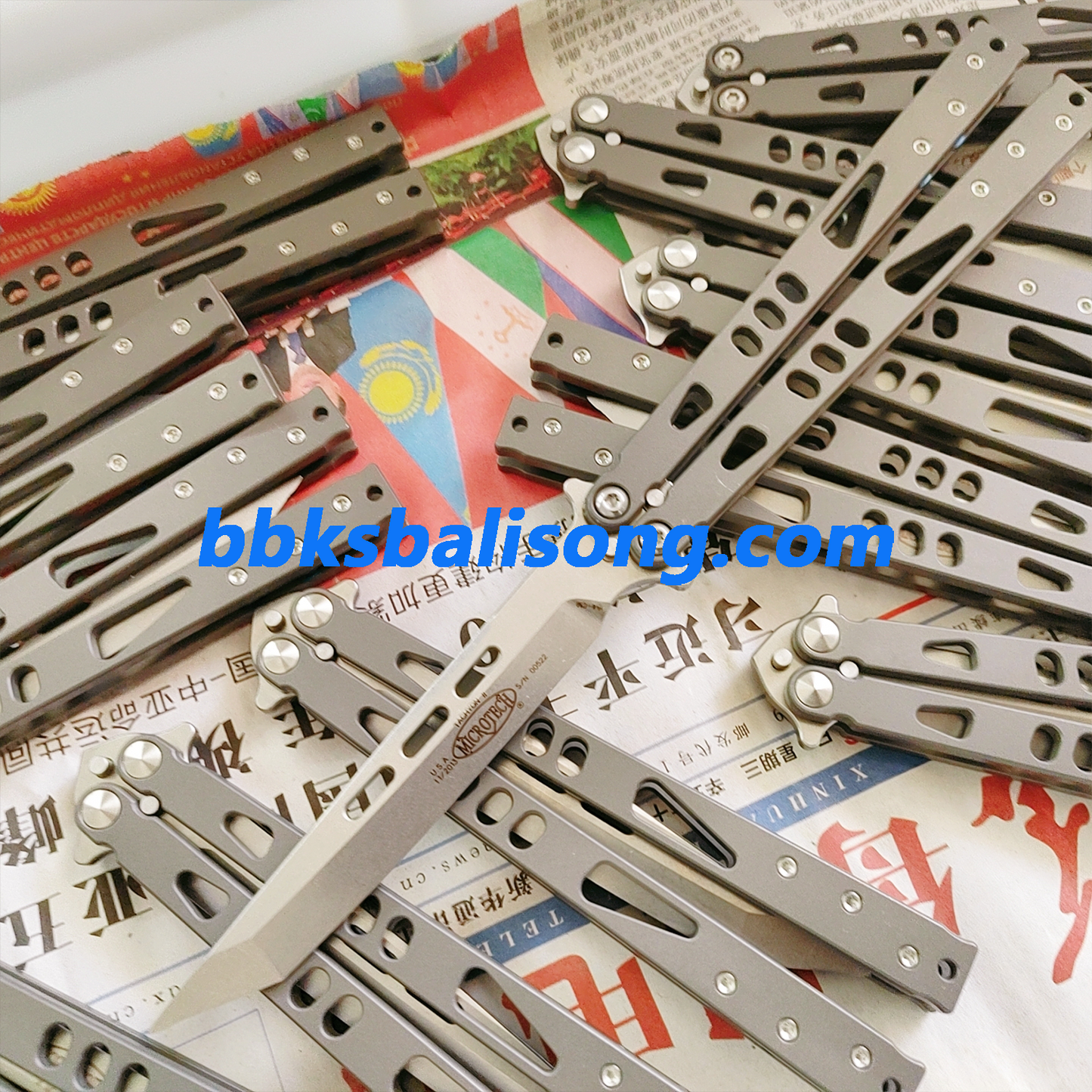 Baliplus Tachyon 2 Balisong Clone Titanium Handle