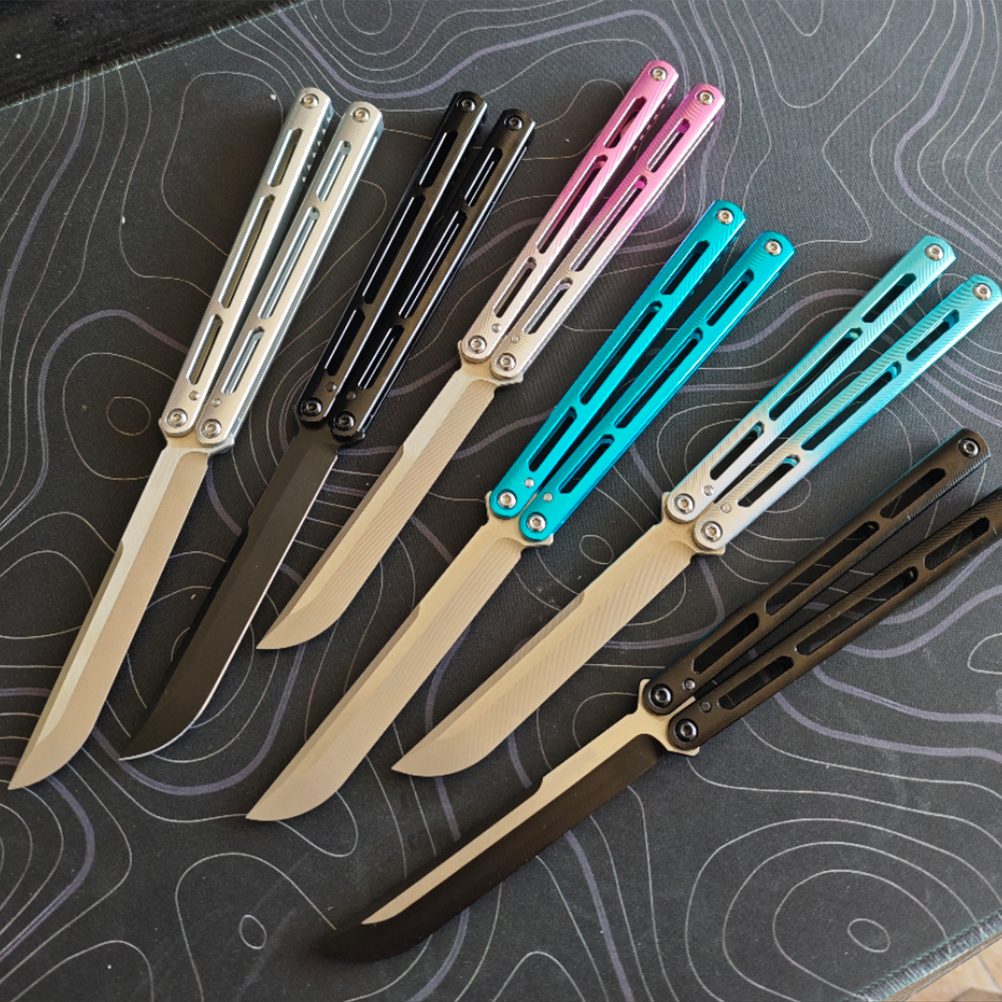 Baliplus Tsunami V4 Balisong Clone 7075 Aluminum Handle