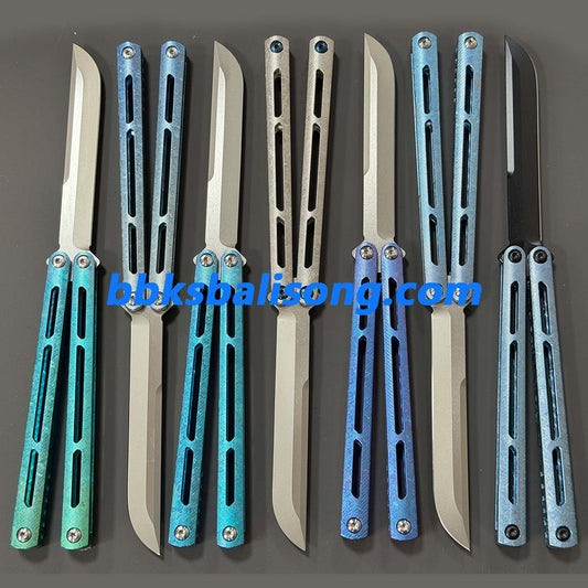 Baliplus Tsunami V4 Balisong Clone Ice Crystal Handle