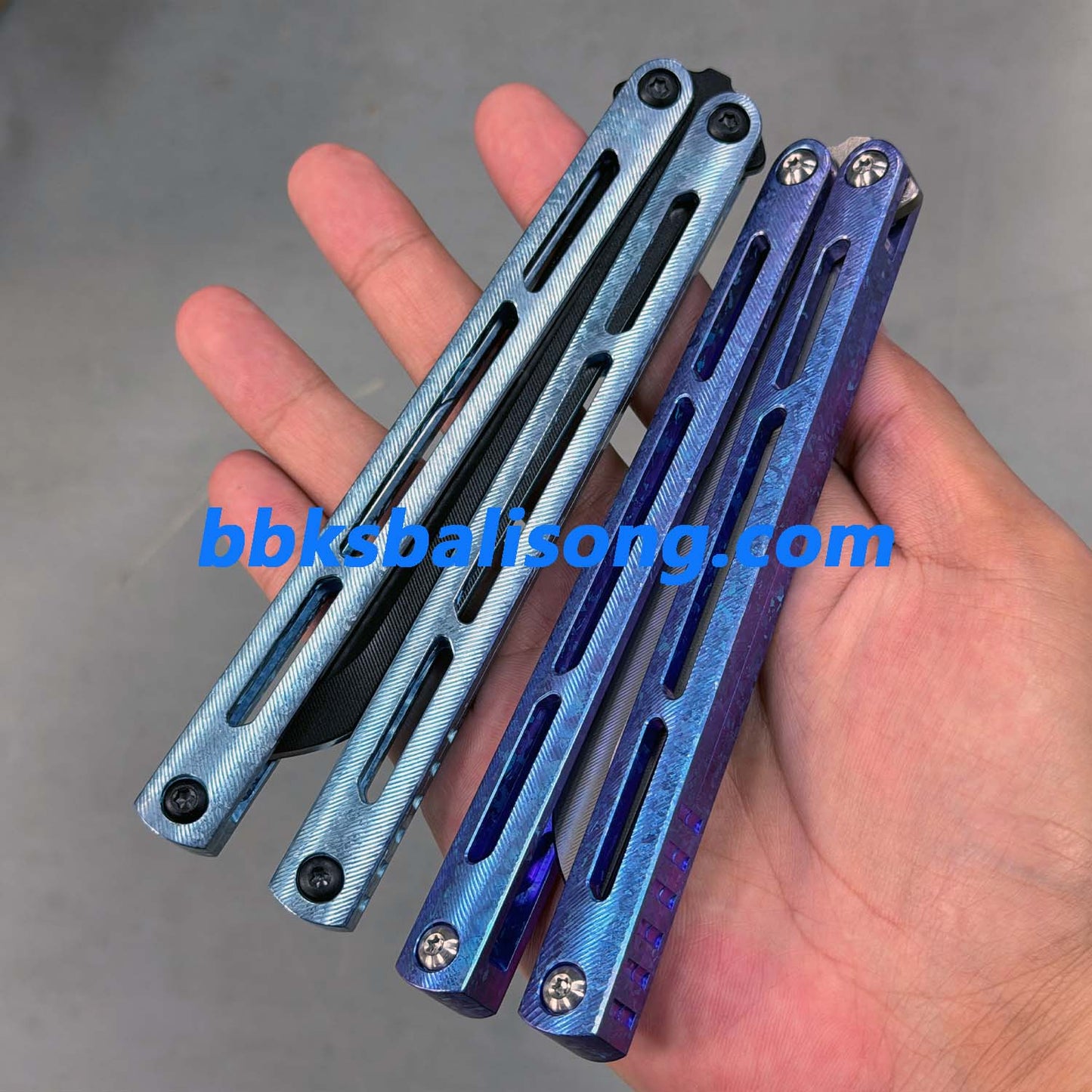 Baliplus Tsunami V4 Balisong Clone Ice Crystal Handle