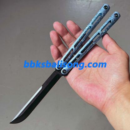 Baliplus Tsunami V4 Balisong Clone Ice Crystal Handle