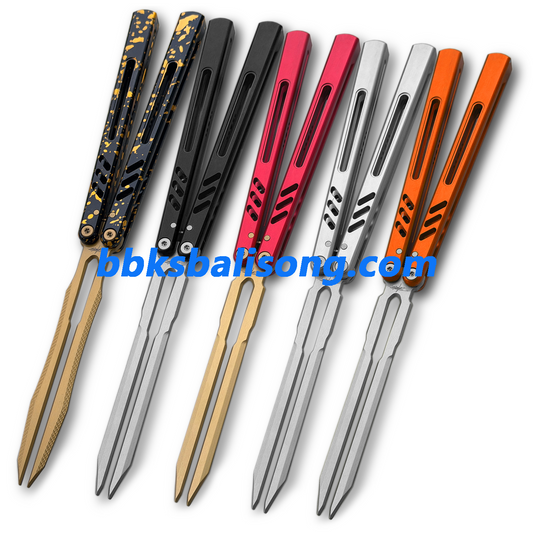 Banshu 8801 Balisong Tuning Fork Blade 7075 Aluminum Handle Bushings System