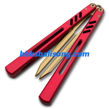 Banshu 8801 Balisong Tuning Fork Blade 7075 Aluminum Handle Bushings System