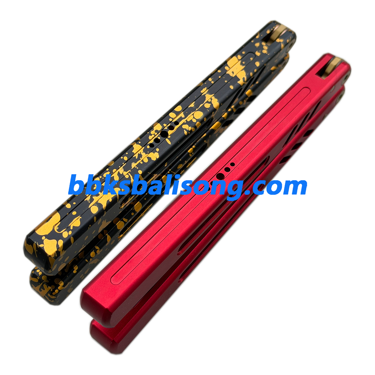 Banshu 8801 Balisong Tuning Fork Blade 7075 Aluminum Handle Bushings System