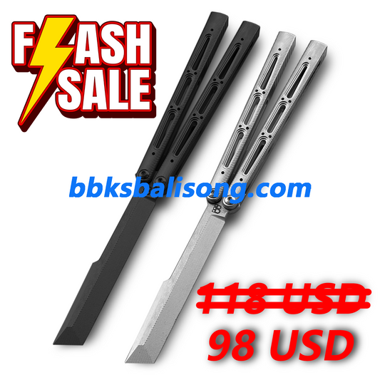 Banshu Chioni Balisong Clone Titanium Handle False Edge