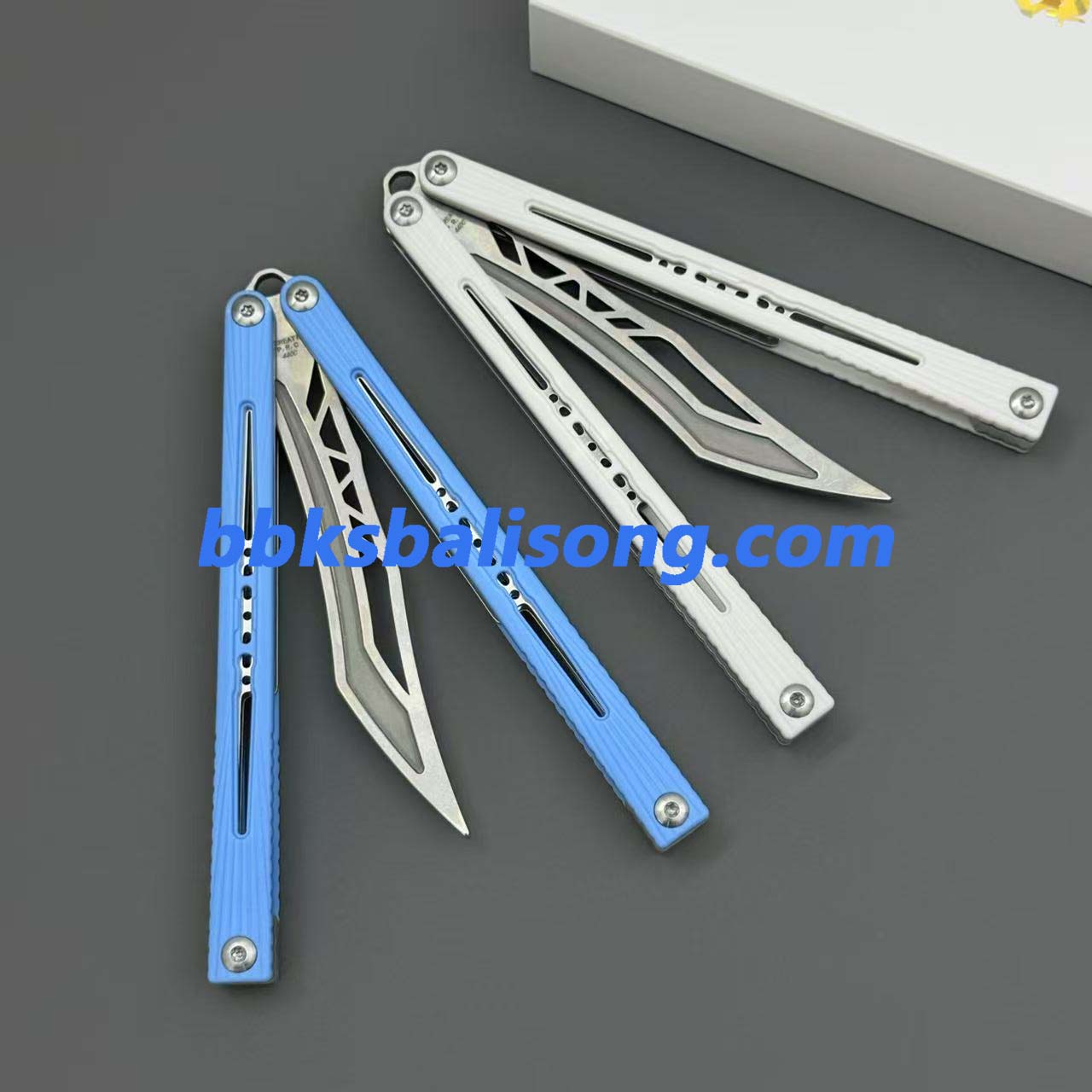 Banshu Laser Balisong Trainer ABS Scales+Steel Lining Handle