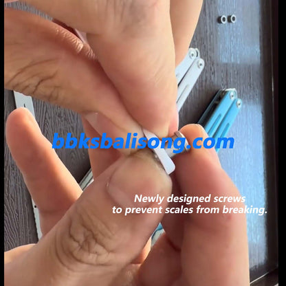 Banshu Laser Balisong Trainer ABS Scales+Steel Lining Handle