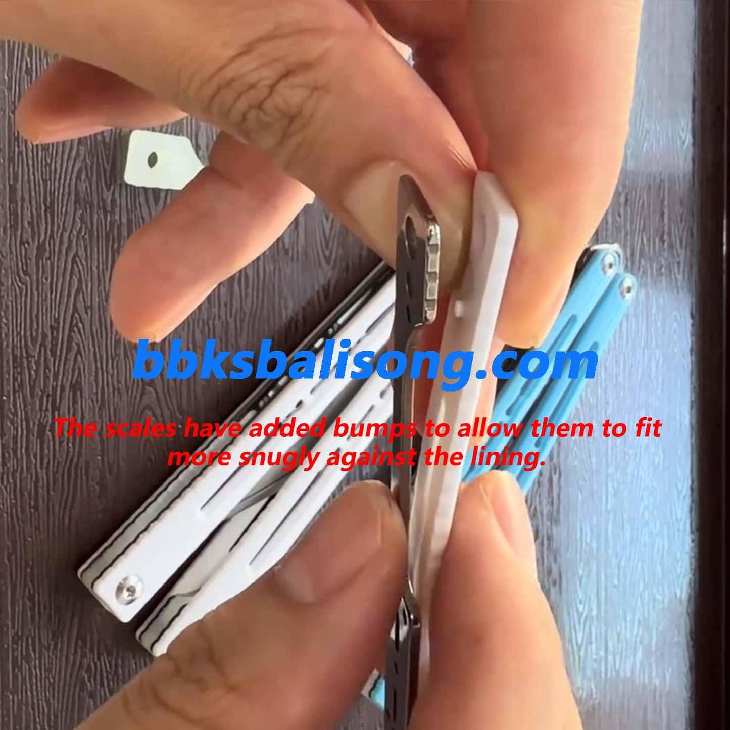 Banshu Laser Balisong Trainer ABS Scales+Steel Lining Handle
