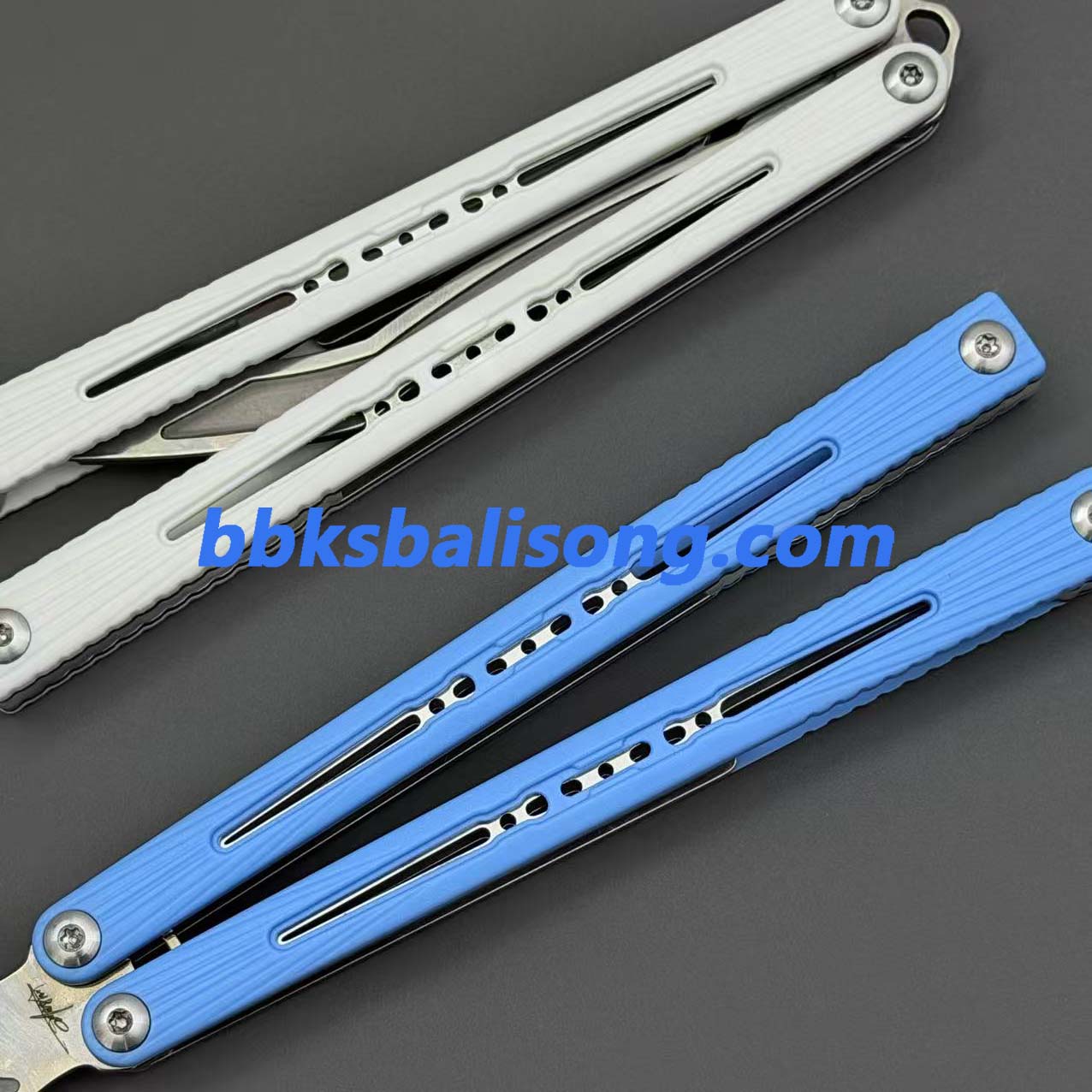 Banshu Laser Balisong Trainer ABS Scales+Steel Lining Handle