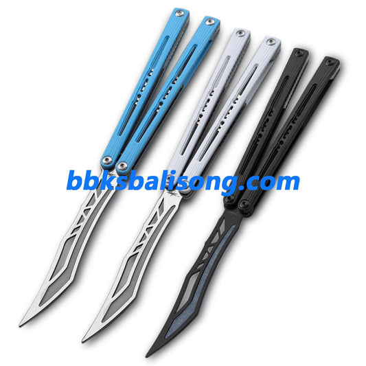 Banshu Laser Balisong Trainer ABS Scales+Steel Lining Handle