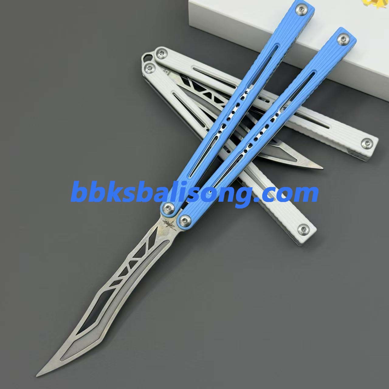 Banshu Laser Balisong Trainer ABS Scales+Steel Lining Handle