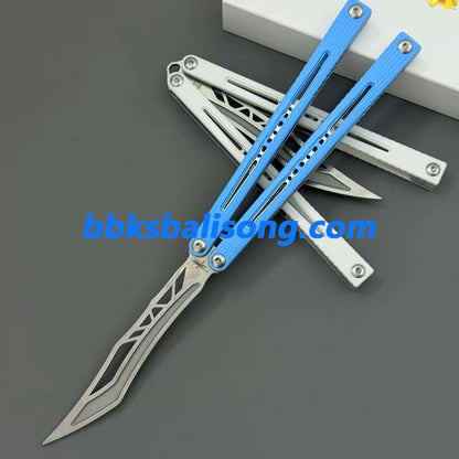 Banshu Laser Balisong Trainer ABS Scales+Steel Lining Handle