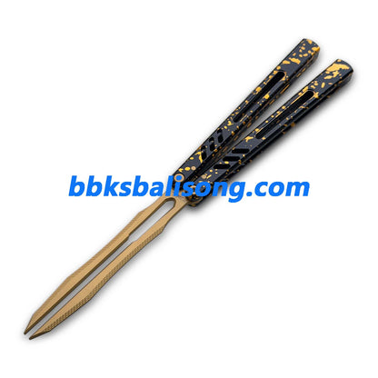 Banshu 8801 Balisong Tuning Fork Blade 7075 Aluminum Handle Bushings System