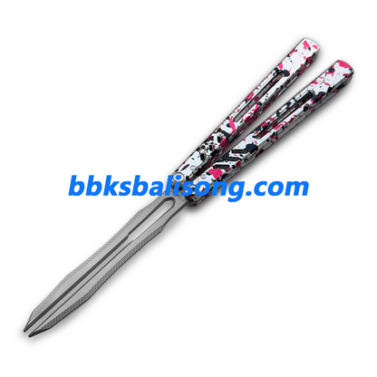 Banshu 8801 Balisong Tuning Fork Blade 7075 Aluminum Handle Bushings System