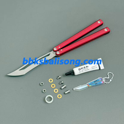 Banshu 8804 Balisong 6063 Aluminum Handle Bushings System