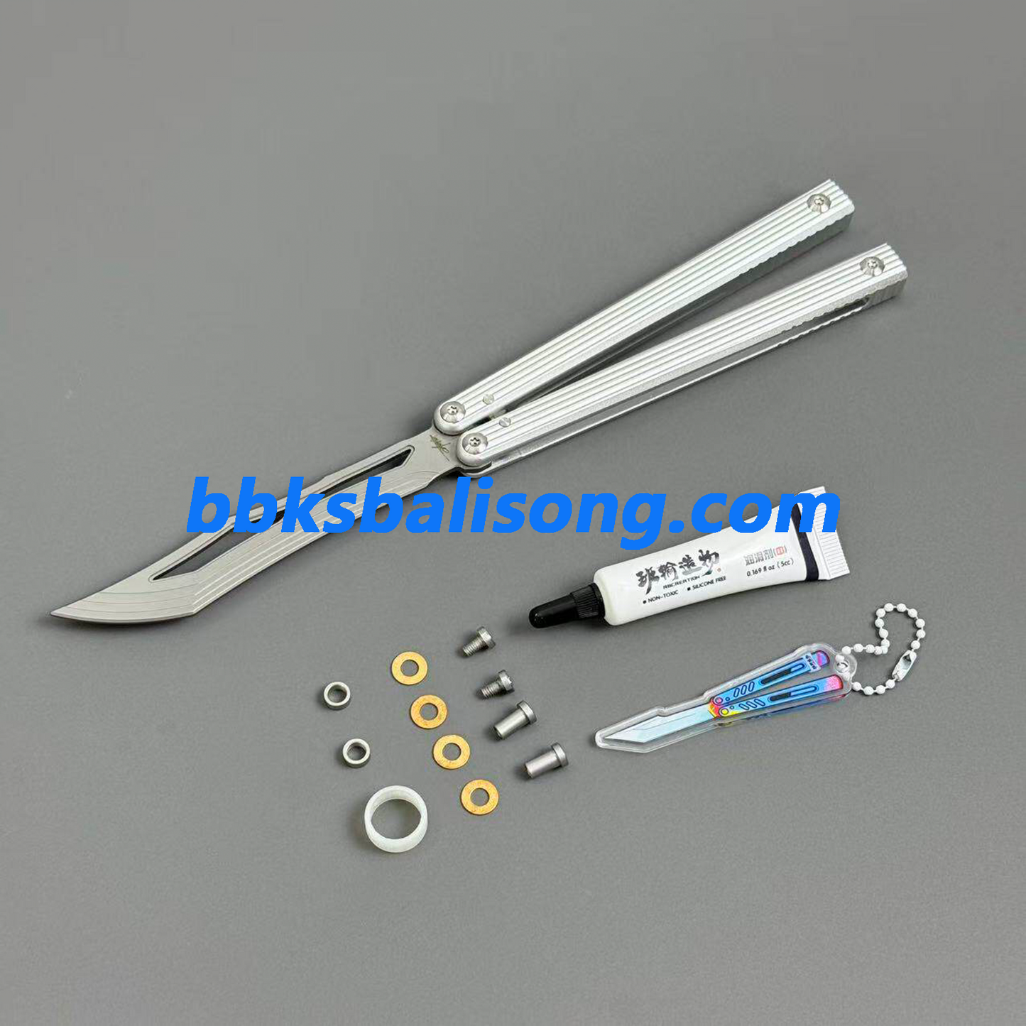 Banshu 8804 Balisong 6063 Aluminum Handle Bushings System