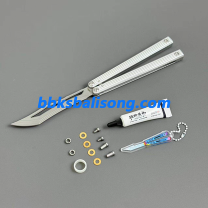 Banshu 8804 Balisong 6063 Aluminum Handle Bushings System