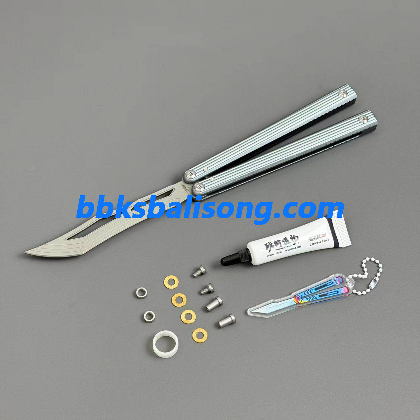 Banshu 8804 Balisong 6063 Aluminum Handle Bushings System