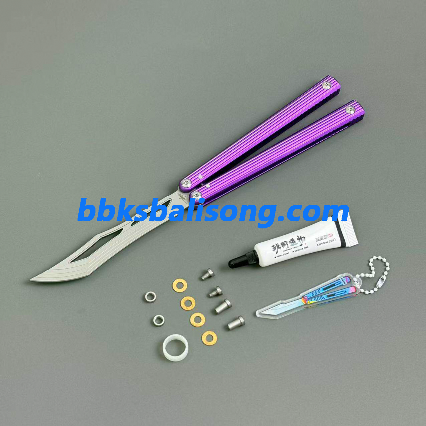 Banshu 8804 Balisong 6063 Aluminum Handle Bushings System